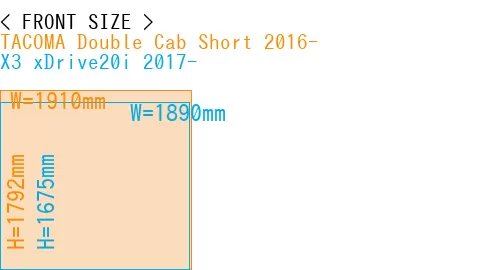 #TACOMA Double Cab Short 2016- + X3 xDrive20i 2017-